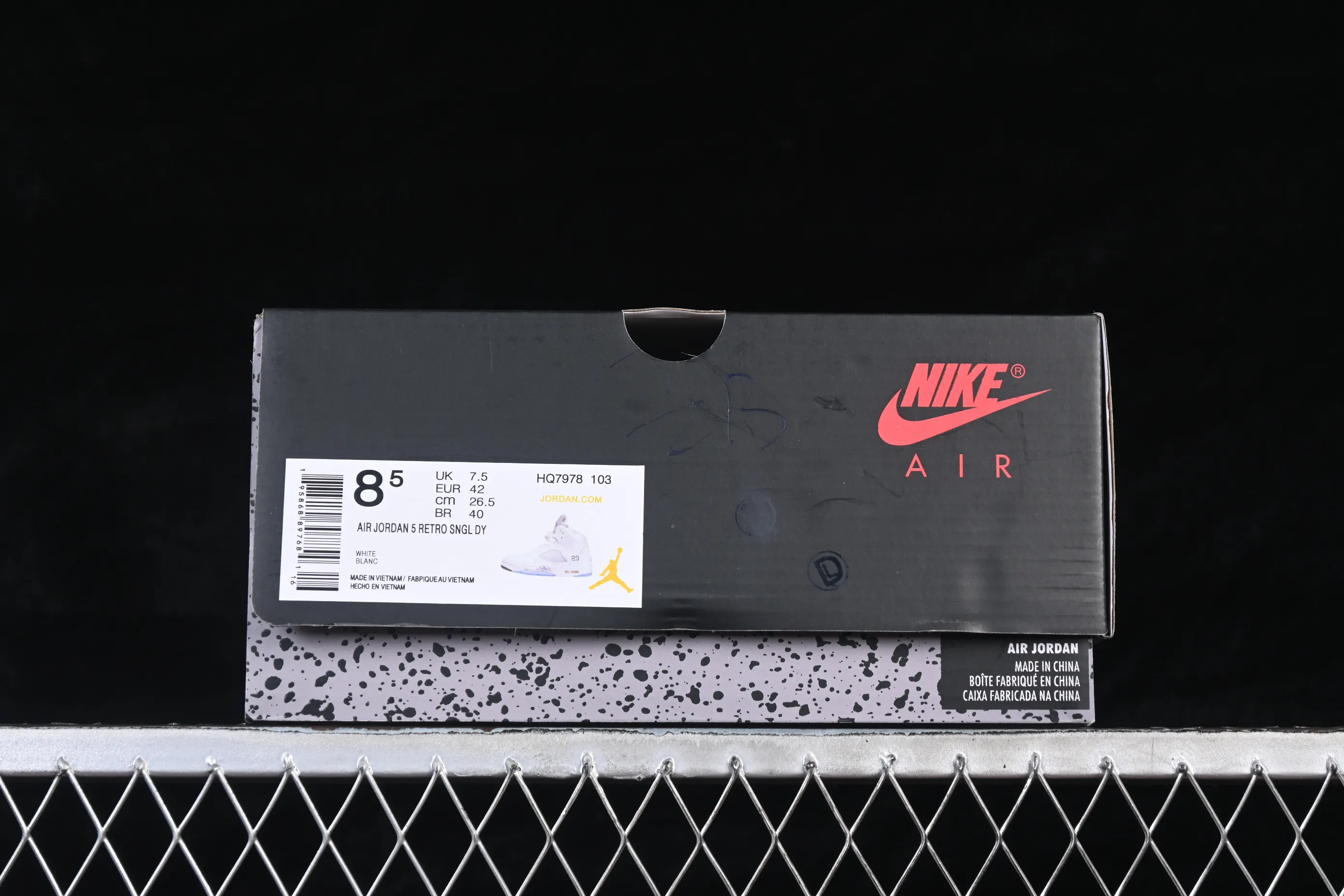 All categories Air Jordan Jordan series basketball shoes Air Jordan 5 Air Jordan 5 Retro "White Metallic" AJ5 Joe 5 Silver HQ7978-103